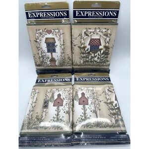 4‎ Pks. Expressions Vintage Birdhouses Wall Paper Border 5 Yards Each SB10168B